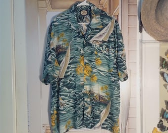Tommy Bahama Men's Shirt; "STUNNINGLY 'ARTISTIC' & BEAUTIFUL"; Size: Large