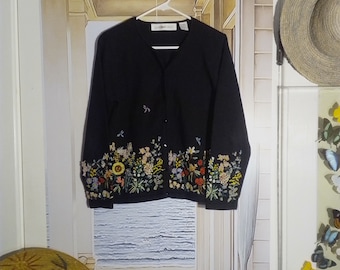 Claire Murray Women's 'VINTAGE' Sweater; "STUNNING EMBROIDERERY”; Size: medium