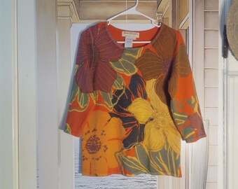 Norm Thompson Women's Sweatér; "ARTISTIC GRÀPHICS"; "Excellent-Great Condition"; Size: Small