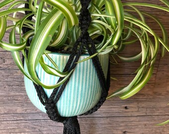 Hand made Macrame plant hanger.
