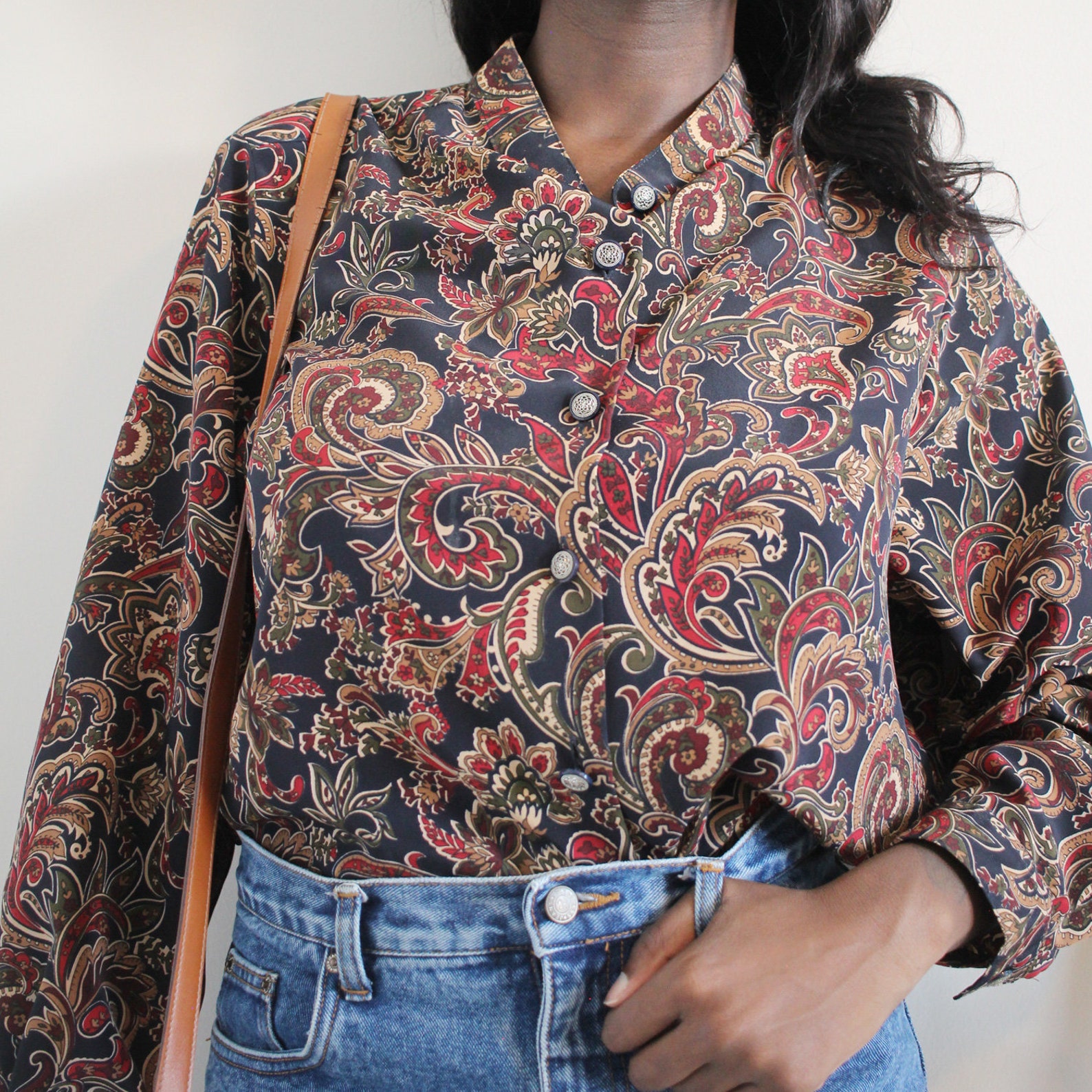 dark paisley shirt