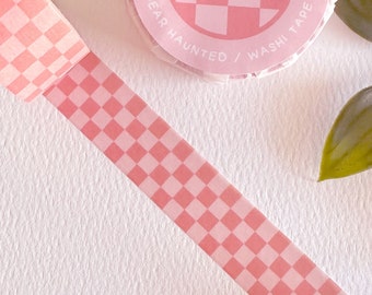 Lychee Checker Washi Tape • Cute Stationery