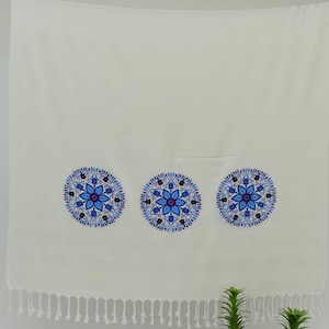 Gift for Bridesmaid, Turkish Towel, Gift for Brides, Wedding Gift, Turkish Cotton Towel, Floral Printed Towel 40x70 -100x180cm Tkr-Flrl