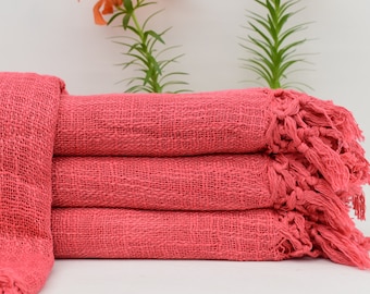 Turkish Blanket, Organic Blanket, Throw Blanket, Beach Blanket, Bedding Blanket, Bedspread, 55x79 Picnic Towel, Pool Towel  Iso-SW-Pk