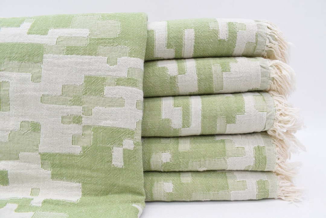 Turkish Towel, Green Towel, Bath Towel, Travel Towel, Beach Towel, Gift Towel, 36x70, Aztec ...