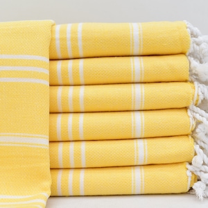 Turkish Hand Towel, 24&quot;x40&quot;, Kitchen Towels,Gift Towel,Home Decor Towel,  Hand Towel, Yellow Towel, 60x100 cm, Small Towel Bll-Sltn-Pshkr