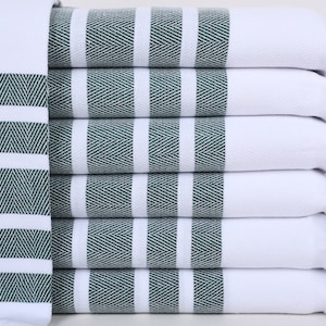 Turkish Towel, Turkish Beach Towel, Dark Green Towel, Chevron Towel, 40x71 Inches Organic Beach Towel, Fouta Towel, Spa Towel,