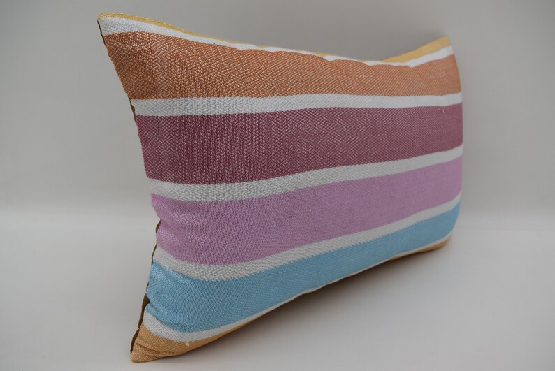 12x18 Decorative Pillow Small Lumbar Pillow Striped Pillow Etsy