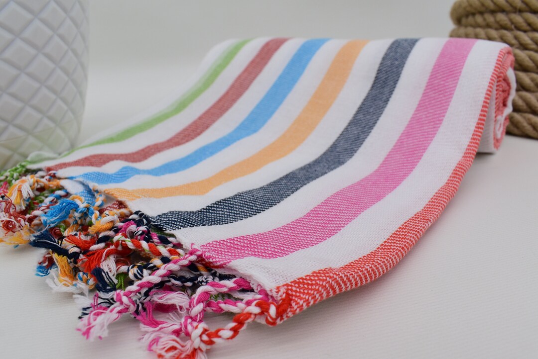 Turkish Towel Rainbow Towel Colorful Towel 40x70 Etsy