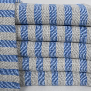 Cotton Towel, Fouta, Turkish Bath Towel, Organic Peshtemal, Beach Towel, Wedding Gift Towel, Blue Striped Towel, 40x70 Towel, Bldn-RnklAksy
