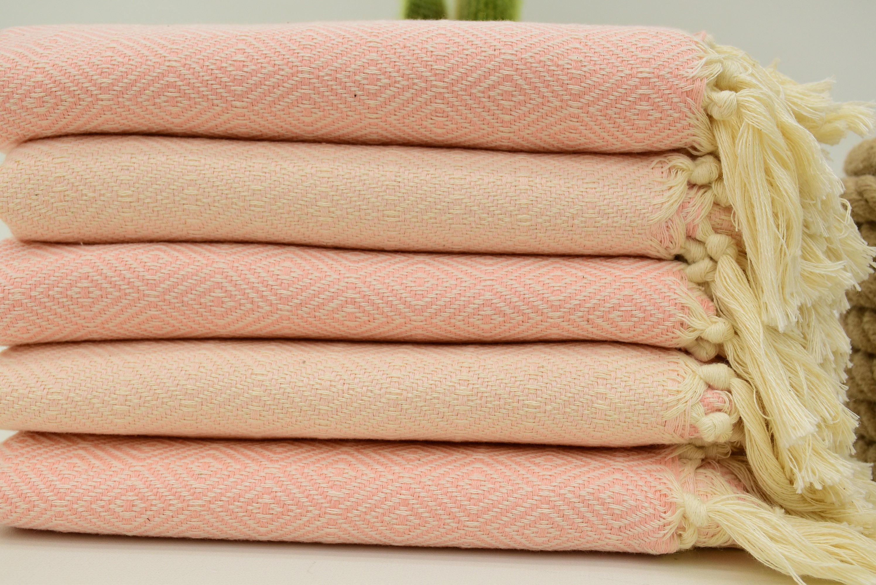 Coral Towel 2 Colors Hand Towel 28x40 Turkish Hand Towel Etsy