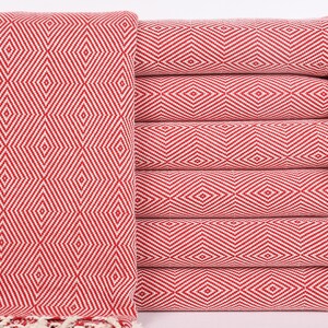 Wedding Gift Towels, Bath Towel, Diamond Towel, 40x74 Inches Personalized Gifts, Summer Peshtemal, Bridesmaid Peshtemal, Red Peshtemal,