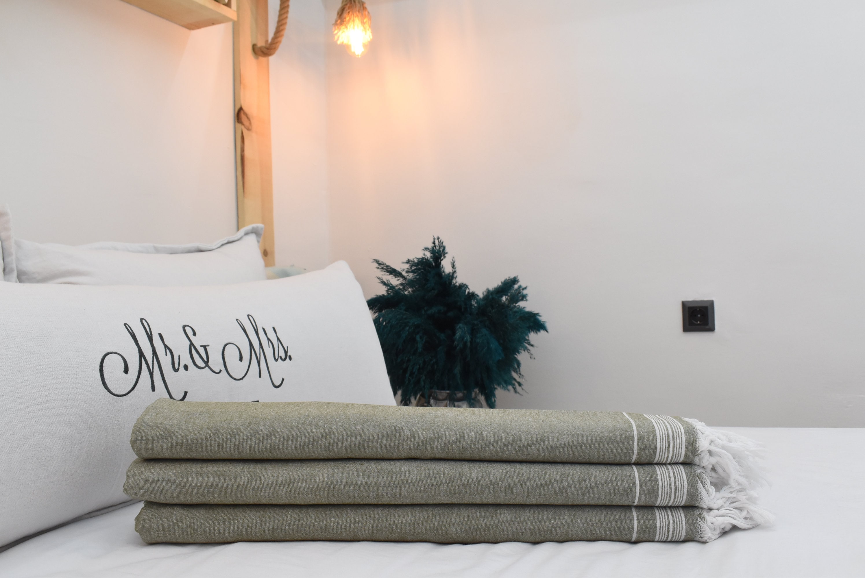 Khaki Green Throw Blanket Curtain Couch Blanket Etsy UK