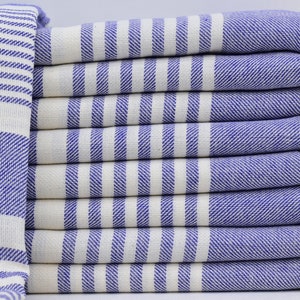 Marinehanddoek, gestreepte marinehanddoek, Turkse handdoek, handdoek 40 x 70, spahanddoek, fitnesshanddoek, reishanddoek, trouwhanddoek, cadeau bruidsmeisje Tkr-Mgl