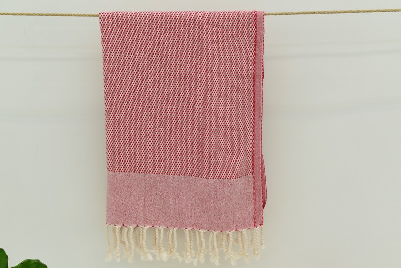 Red Turkish Hand Towel 26x46 Turkish Towel Dish Towel Kitchen Etsy