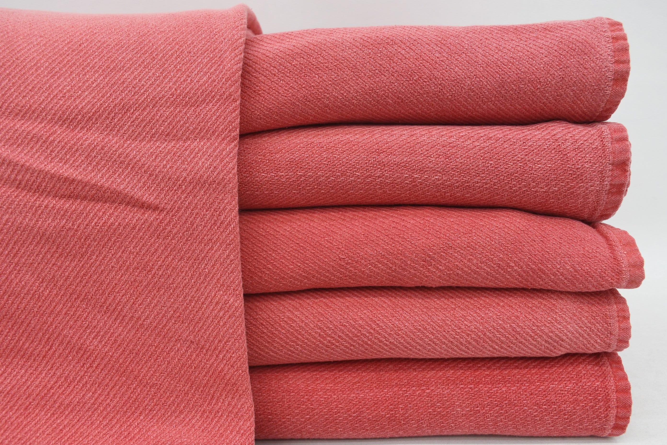 Organic Turkish Blanket, Beach Blanket, 63"x98", Sofa Blanket, Stonewashed Blanket, Red Yoga Blanket, Bed cover, Tablecloth, Bct-Tslm-Pk