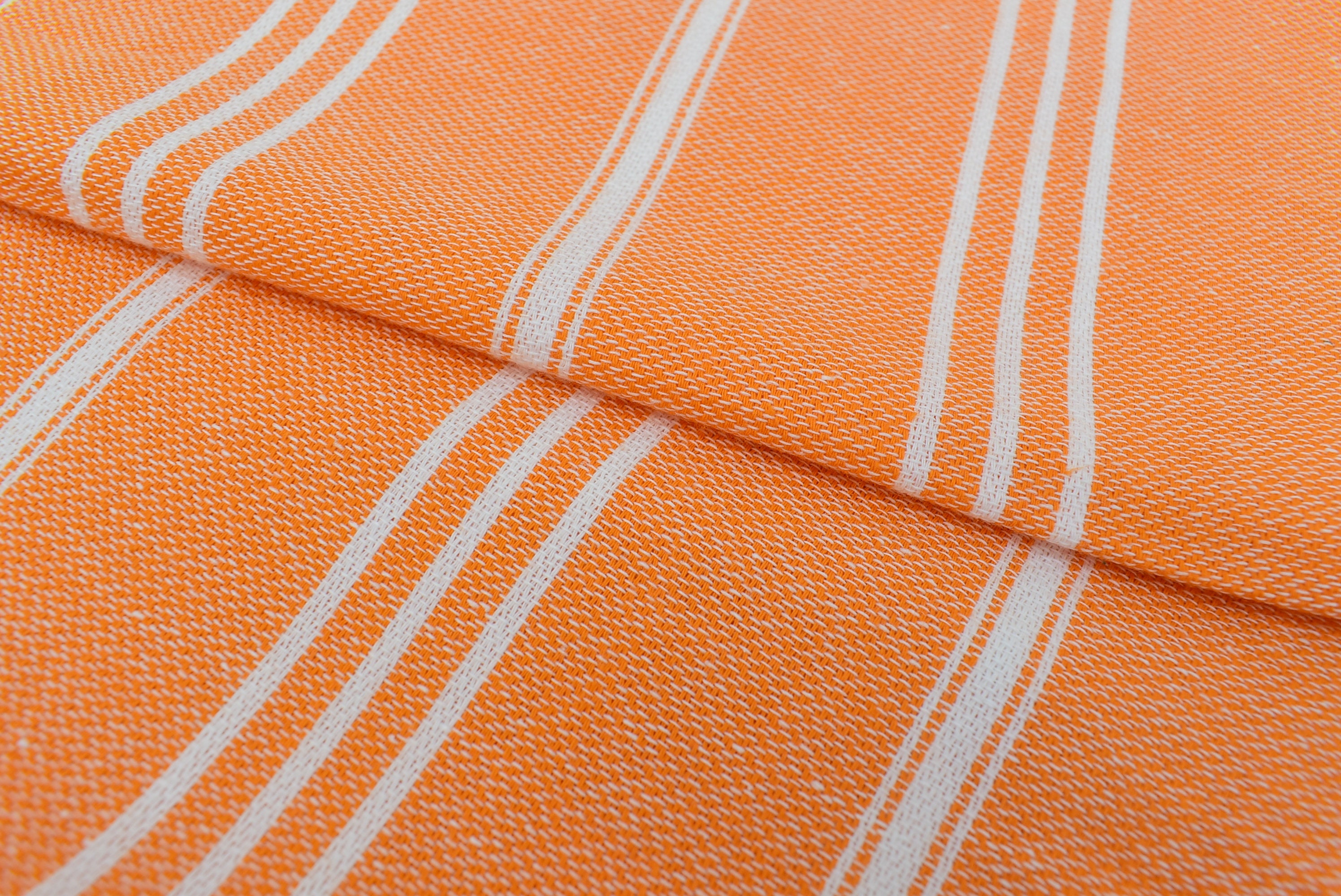 Orange Hand Towel Turkish Hand Towel Tea Towel Kitchen Etsy