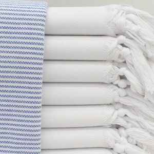 Blue Turkish Hand Towel, Wedding Gift Towel, 20x36, Hand Towel, Tea Towel, Striped Towel, Kitchen Towel, Cotton Towel Bll-Glntl-Pshkr