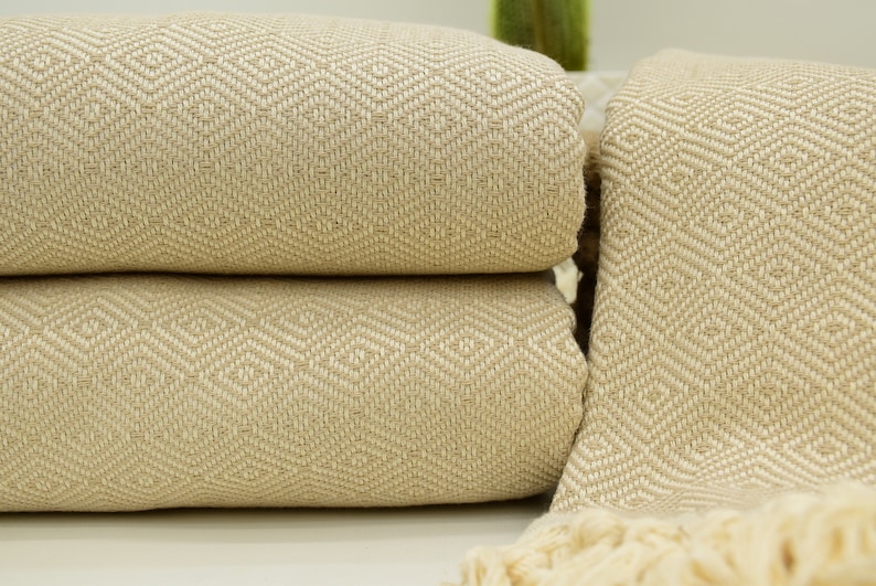 DIAMOND Throw Blanket Sofa Bed Spread Cover Turkish Cotton Double Size 210x240cm