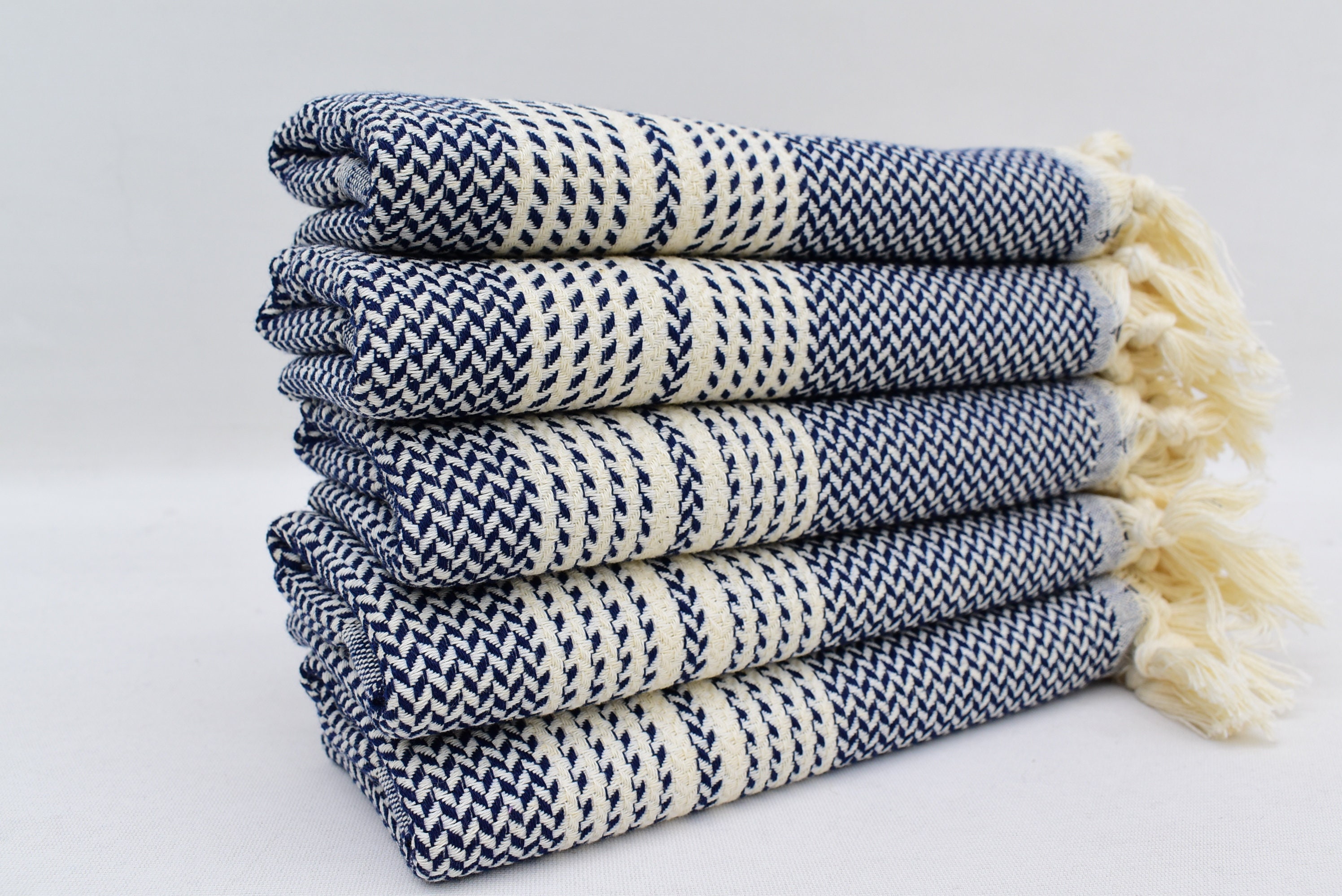 NAVY HAND TOWEL Turkish Hand Towel Small Towelgift Towel Etsy UK