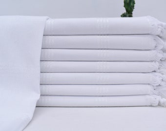 Toalla de seda a rayas, toalla orgánica, toalla turca, toalla blanca, toalla de pavo, toalla de algodón, toalla de regalo, toalla de playa, toalla de baño, 32 x 70 Bll-Ust