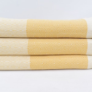 Blanket,Turkish Blanket,Throw, Yellow Diamond Blankets Bed Cover, Organic Cotton Towels,79x90 Blanked , Natural Blanket, Iso-Nfs-Pk