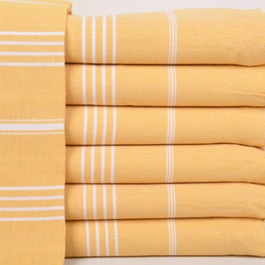 Presentes de dama de honra, toalha de praia bordada, toalha leve de mostarda, toalha listrada, toalha bordada de 40 x 71 polegadas, toalha de verão,