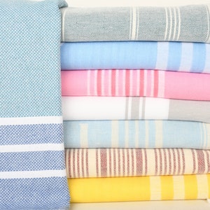Set of 8 Towel, Wedding Gifts Towel, Bachelorette Party Gift, Monogram Beach Towel, Organic Cotton Towel,