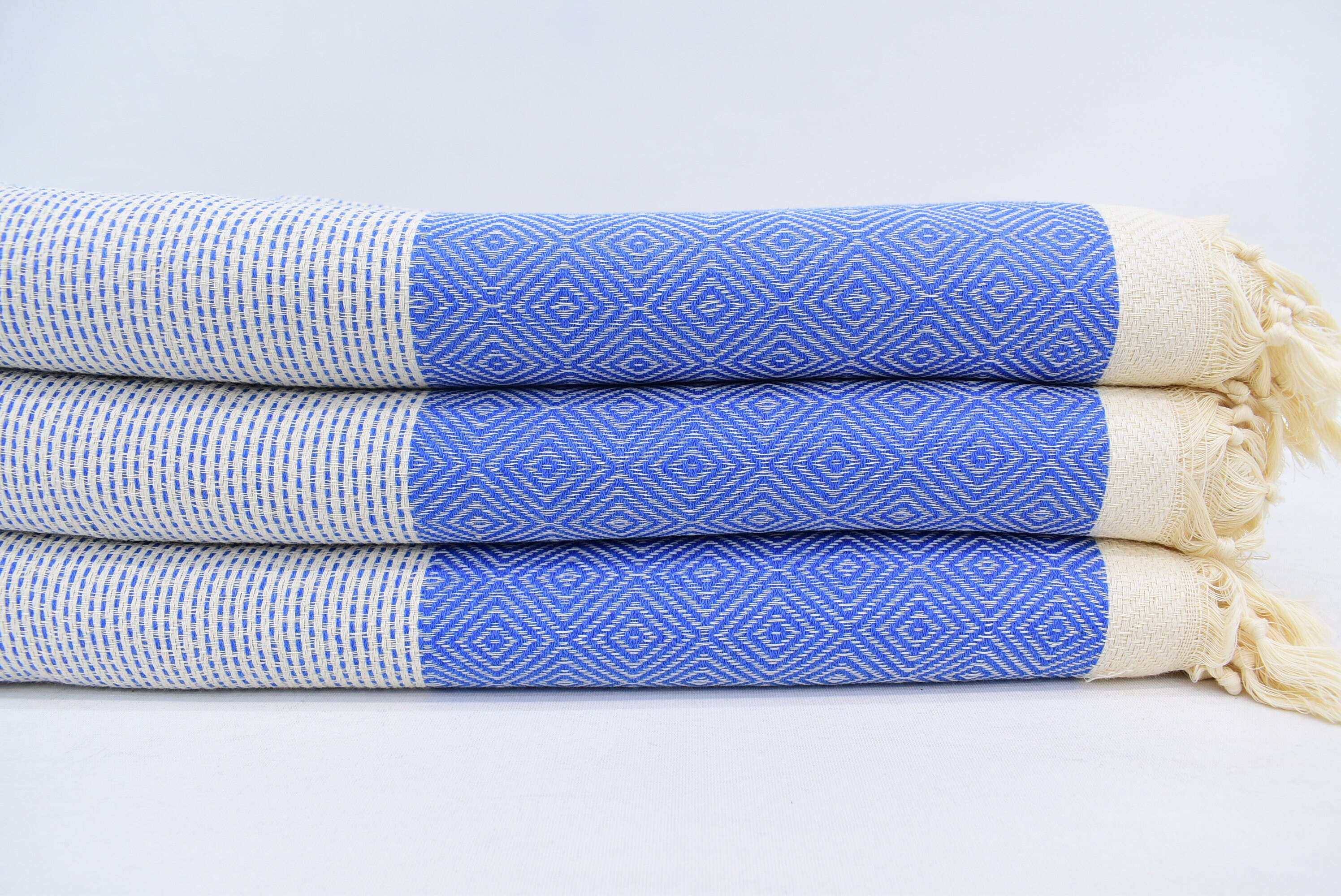 Throw Blanket Turkish Blanket Sax Blue Diamond Blankets Bed Etsy