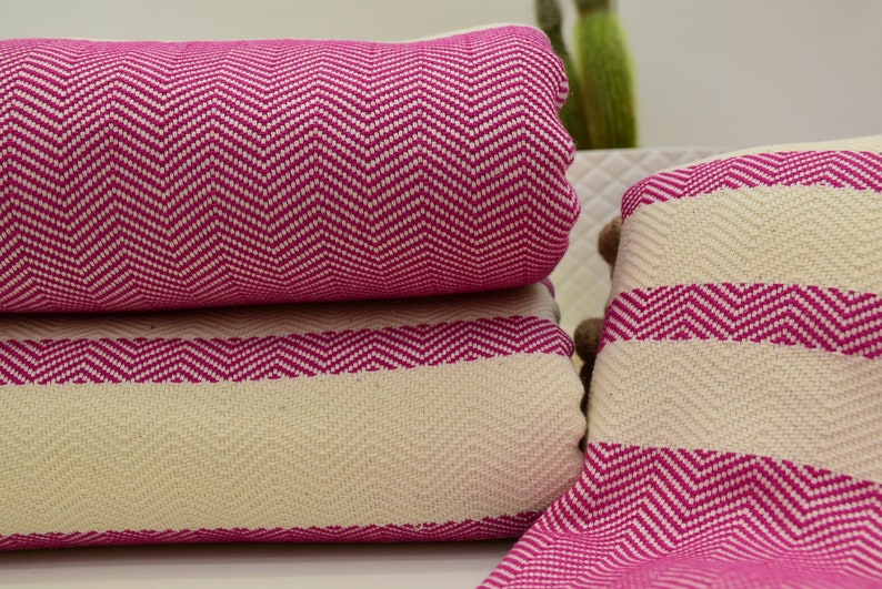EXTRA SOFT Herringbone Blanket Fuchsia Blanket Etsy