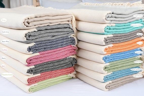 Large Towel, Throw Blanket, Home Decor Blanket, Diamond Blanket, 79x91 Inches Cotton Bedspread, Couch Cover, Warm Bedspread,