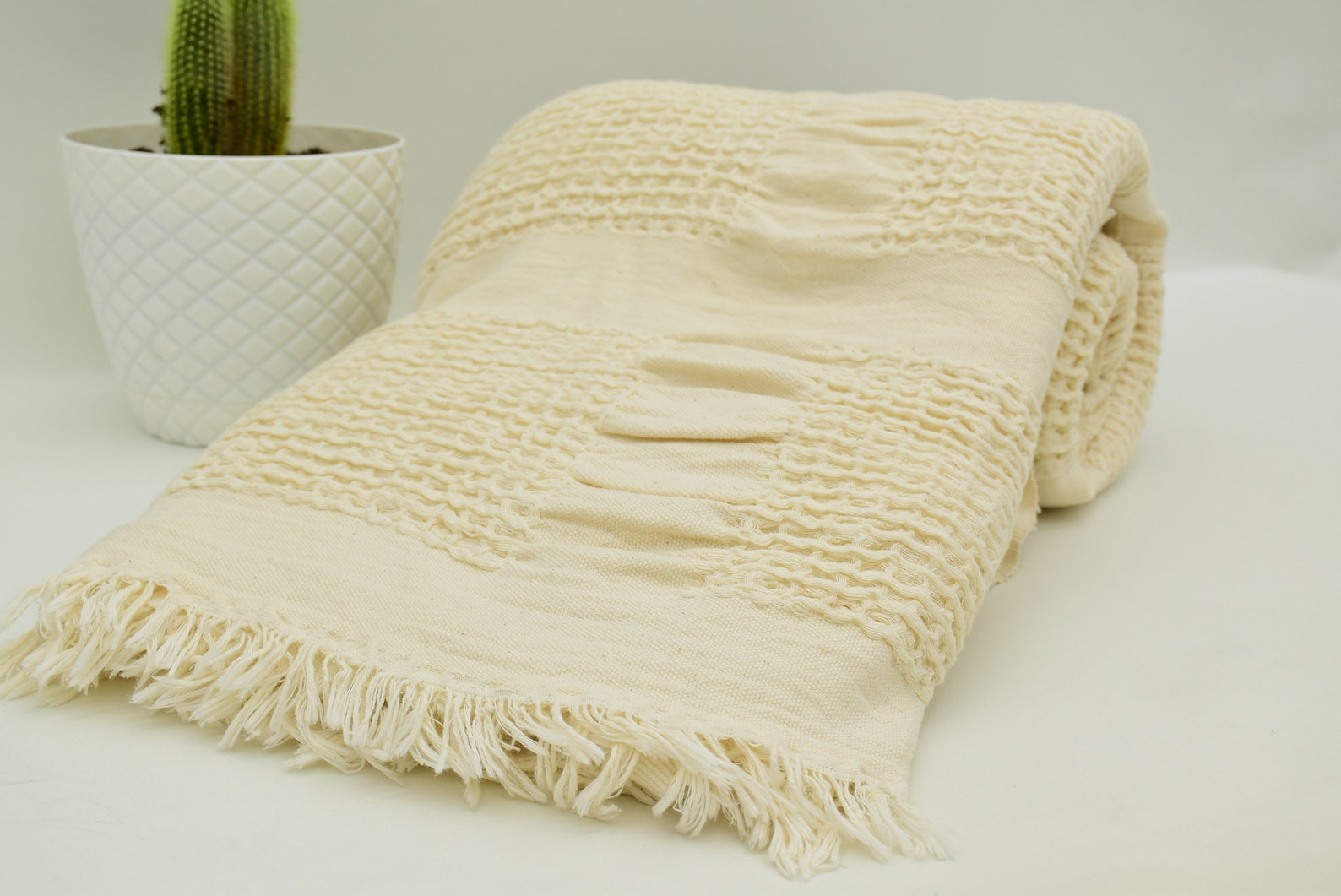 Waffle Blanket 91x107 King Size 230x250cm LARGE BLANKET Waffle Etsy