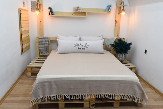 ULTRA SOFT Turkish Blanket, Summer Blanket, BEDSPREAD Turkish Cotton Blanket 82x94 210x240cm Beige Blanket Diamond Towel Throw Bll-Elms-Pk