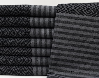 Black Towel, Turkish Towel, Turkey Towel, Beach Towel, Bath Towel, Towel, Pool Towel, 40x70 inch -100x180 cm, Bathtowel Turkey Iso-Atl