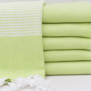 Turkish Hand Towel, Hand Towel, 18x40, Green Towel, Small Turkish Cotton Towel, 45x100cm, Dish Towel, Kitchen Towel Bll-KskElms_Pshkr