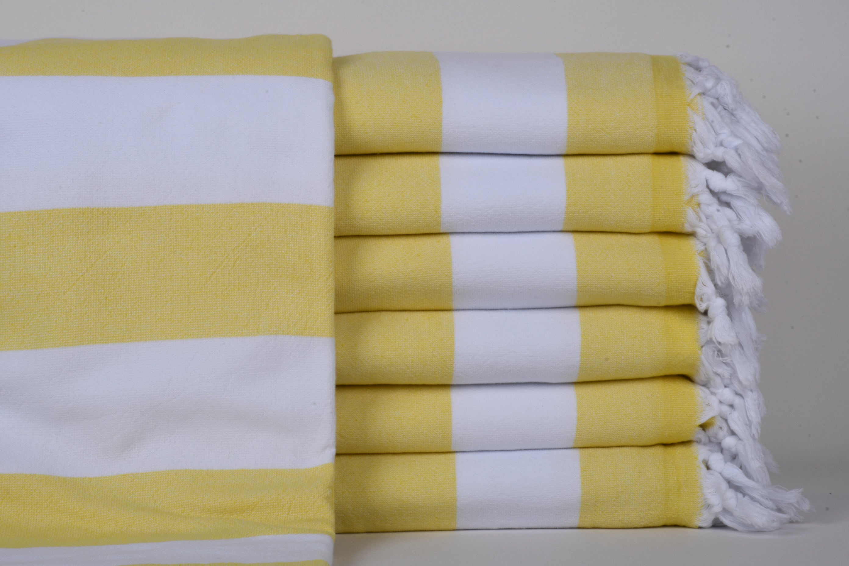 Personalized Towel, Turkish Beach Towel, Yellow Peshtemal, Striped Towel, Terry Towel, 36x63 Inches Turkish Towel for Gift,