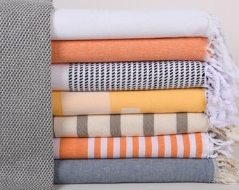 Personalized Turkish Beach Towel, Personalized Towels, Mix Towel, Set of 8 Towel, Set Towels, Custom Bath Towel, Sarong Towel,