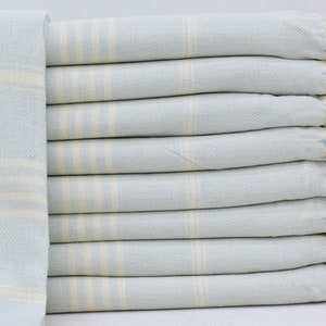 Baby Blue Turkish Towel Striped Towel Cotton Towel, Bath Towel, Peshtemal Towel, Turkish Towel 40x70 Bath Towel Hammam Towels Tkr-Sltn