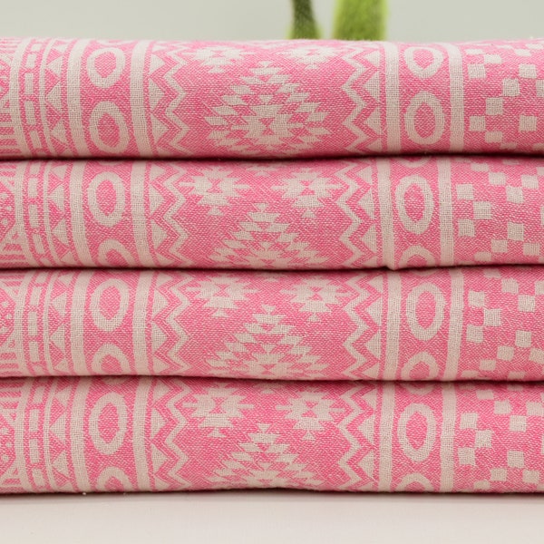 Tablecloth,Turkish Textile,Turkish Peshtemal,Kilim Towel,Pattern Turkish Peshtemal,Pink Towel,Picnic Towel,Bath Towel 40"x70" Bll-Incmtf