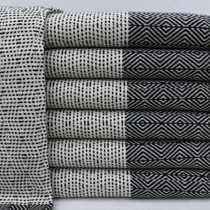 Sarong, Turkish Bath Towel, Organic Cotton Towel, Peshtemal, Chic Shawl, Black Bath Towel, Diamond Design Towel, 40&quot;x70&quot; Bath Towel, Iso-Nfs