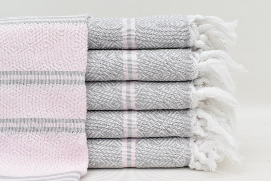 Pink Turkish Hand Towel, 18x40, Head Towel, Wedding Gift Towels, Turkey Hand Towel, Towel