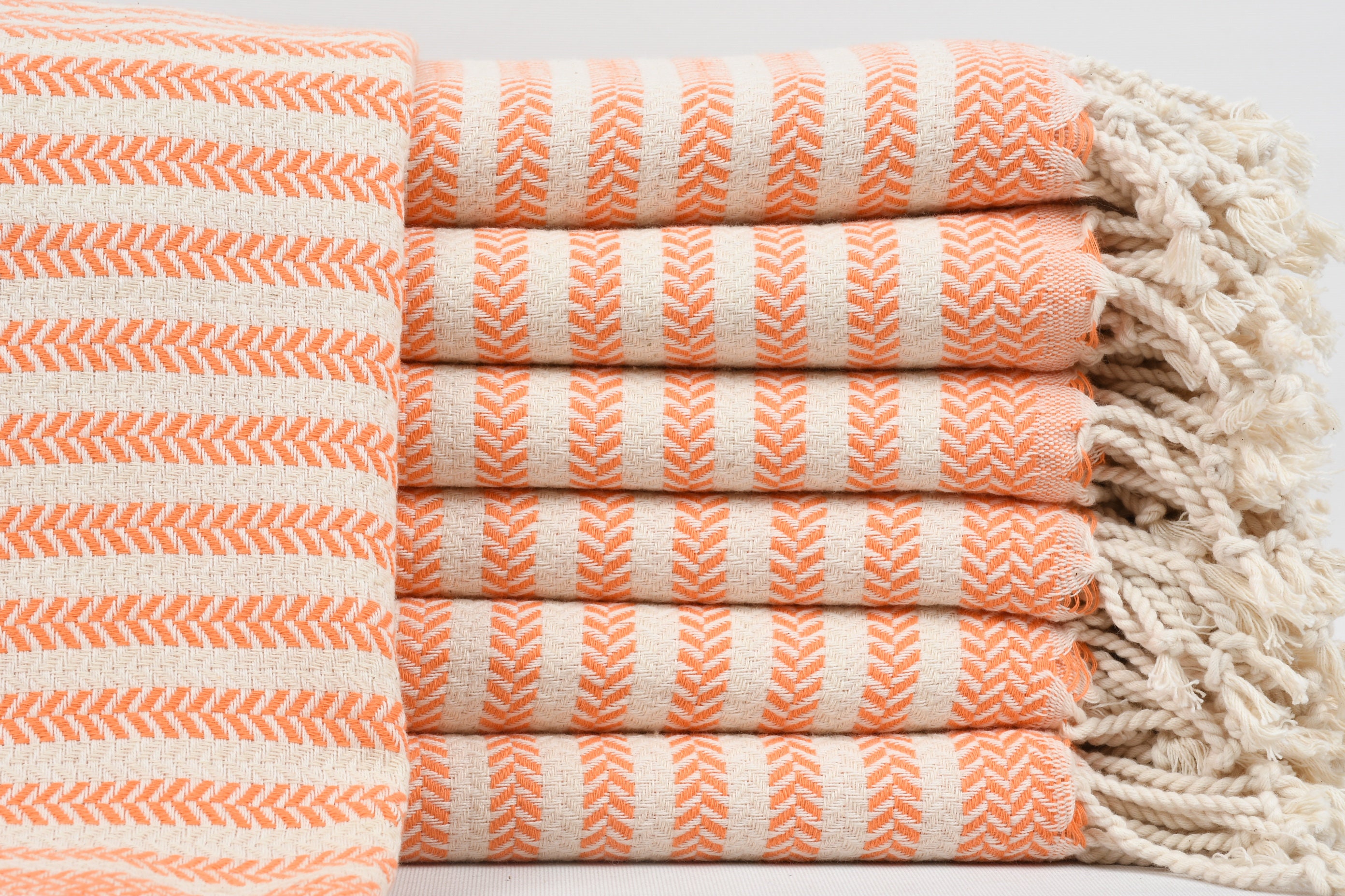 Apricot Orange Linen Kitchen Towel – March6teen
