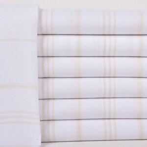 Personalized Kitchen Towel, Organic Kitchen Towel, White-Beige Towel, Striped Towel, Fringeless Towel, 20x36 Inches Bridesmaid Gift,
