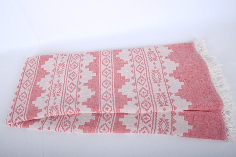 Large Towel, Turkish Blanket, Winter Blanket, Kilim Throw, 56x85 Inches Cotton Blanket, Couch Cover, Gift Blanket, Decorative Blanket, image 5