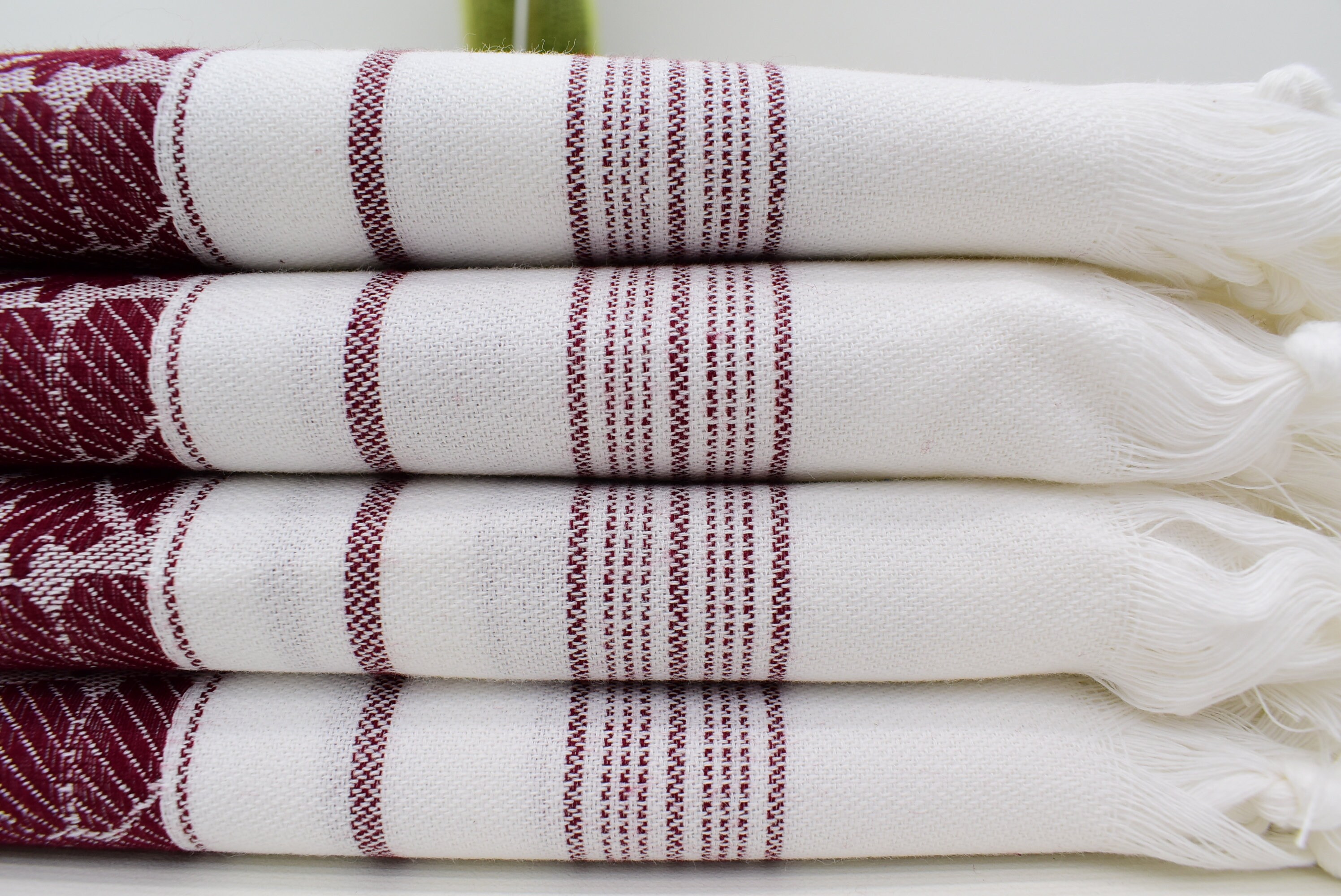 Floral Design Towel Burgundy Towel Turkey Towel Pattern Towel Etsy