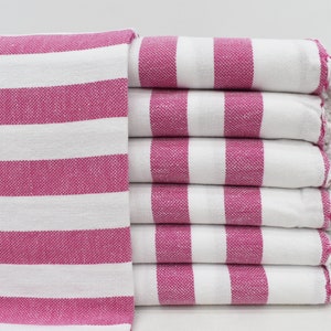 Fuchsia Cotton Towel, Turkish Towel, Bath Towel, Tablecloth, 40x60,Beach Towel, Peshtemal Towel, 100x150 cm,Pool Towel, Towel,   Bll-Akgln