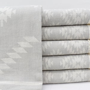 Turkish Towel, Wedding Gift Towel, Bath Towel, 40x70, Table Cloth,Light Gray Towel, Beach Towel,Organic Cotton Towel,Peshtemal Towel Bll-Klm