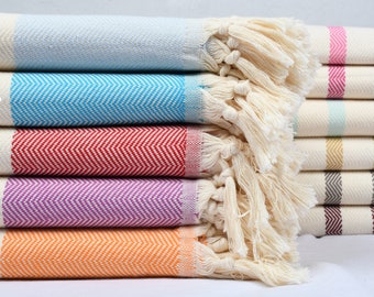 Large Towel, Winter Blanket, Turkish Blanket, Chevron Throw, 79x95 Inches Cotton Throw, Table Cover, King Size Blanket, Couch Blanket,