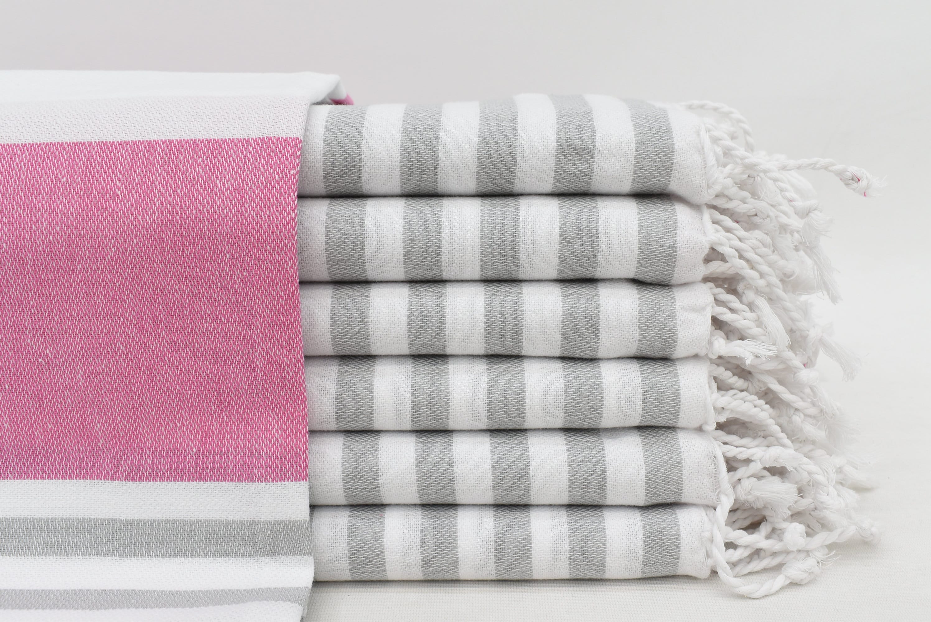Pink and gray towels deals