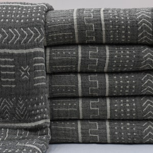 Turkish Blanket, Sofa Cover, Organic Cotton Blanket, Throw Blanket, Bedspread, Black Bed Cover, Picnic Blanket, 86&quot;x90&quot; Blanket, Shsr-Pk
